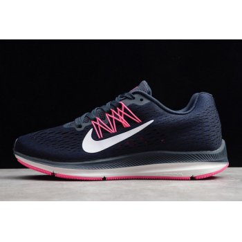 Wmns Nike Zoom Winflo 5 Obsidian Summit White-Pink AA7414-401 Shoes